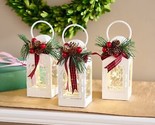 Set of 3 6&quot; Fairy Light Lanterns with Embellishments by Valerie in White - $193.99
