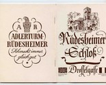 Rudesheimer Schloss Wine Book Rudesheim Germany 1960&#39;s - $37.62