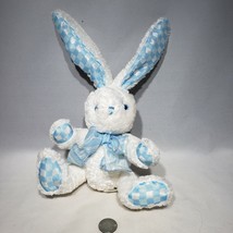 Dan Dee Collectors Choice White Blue Bunny Plush 12" Posable Ears Easter Bunny - $12.95
