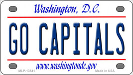 Go Capitals Washington DC Novelty Mini Metal License Plate Tag - £11.70 GBP