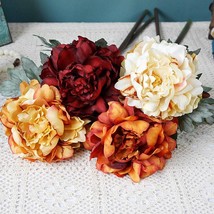 4 color Artificial Belgium peony flowers dried looked flower home decor ... - $6.99