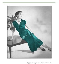 1950s Afternoon Dress, Short Sleeve in Ribbon - Crochet pattern (PDF 7409) - £2.96 GBP