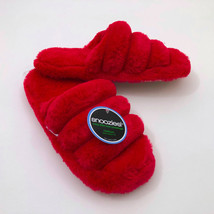 Snoozies Women&#39;s Red Slide Slippers Medium 7/8 - £10.27 GBP