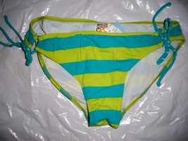 Women&#39;s Jrs Roxy 70&#39;s Low Rider Striped Beach Bikini Swim Suit Bottoms Only New - £10.21 GBP