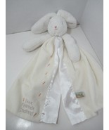 Bunnies by the Bay cream security blanket white bunny satin Best friends... - £9.47 GBP
