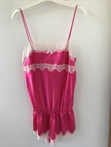 Victorias Secret Pink One Piece Pajama Outfit Camisole Shorts Teddy Romp... - £62.92 GBP