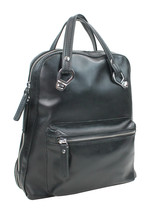 Vagarant Traveler Full Grain Cowhide Leather Backpack-Small Size LK09.BLK - £113.76 GBP