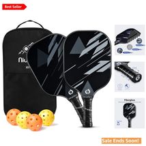 Beginner-Friendly Fiberglass Pickleball Paddles Set - Includes Balls &amp; C... - $74.20