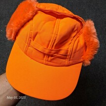 Vintage Winchester Small Blaze Safety Orange Hunter Trapper Hat Ear Flaps - $26.47