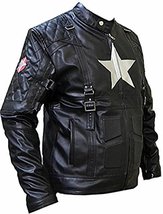 Bestzo Men&#39;s Captain Fashion Avenger Cow Leather Jacket Black 5XL - £204.65 GBP