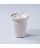 Handmade Rustic Vintage Ceramic jar with cap for sugar bowl textured whi... - £28.32 GBP