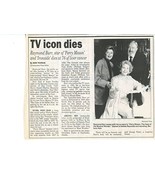 Raymond Burr Obituary original 8x10 clipping magazine photo #X4821 - $110.92 MXN