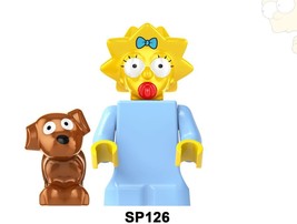Maggie with Dog The Simpsons Cartoon Minifigure - £4.78 GBP
