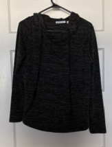 Notations Charcoal Hoodie Knit Top Size L - $25.35 CAD