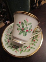 Lenox Christmas Coffee Cup /SAUCER &quot;Holiday&quot; - £46.44 GBP