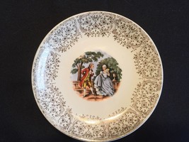 Stetson Gold Courting Couple Saucer 22K Gold - $6.83 CAD