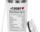 Best Mom Ever Gifts Tumbler for Women Nutrition Facts Tumbler 20 Oz, Mom... - $23.54