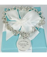 Please Return to Tiffany 7.75&quot; Round Tag Charm Bracelet FREE Shipping - £264.77 GBP