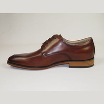Men's Dress Shoes STEVE MADDEN Soft Leather upper Lace Up TASHER Tan image 5
