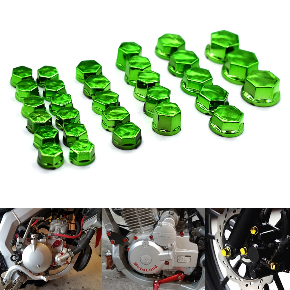 Universal 30PCS motorcycle modeling plating nut decorative screw cap For - $9.25+