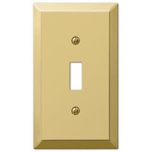 Amerelle Century Polished Bronze 1 gang Stamped Steel Toggle Wall Plate - $7.55