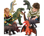 6 Piece Jumbo Dinosaur Toys for Kids Ages 3-5, Large Soft  - £37.91 GBP