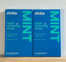 LOT OF 2 Zimba Teeth Whitening Strips 56 Strips Total Mint Flavored EXP ... - $12.81