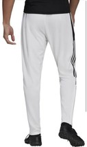 Adidas Tiro 21 Training Pants Knit Soccer White &amp; Black Men&#39;s Medium GN5489 - £38.73 GBP
