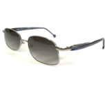 Vintage la Eyeworks Sunglasses SO WHAT 513 Blue Silver Rectangular w Gra... - $93.61
