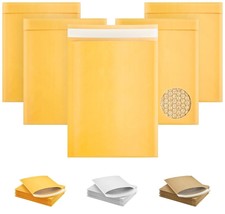 Kraft Bubble Mailers 10.5 x 15 Padded Envelopes Peel &amp; Seal 20 Pack - £20.65 GBP