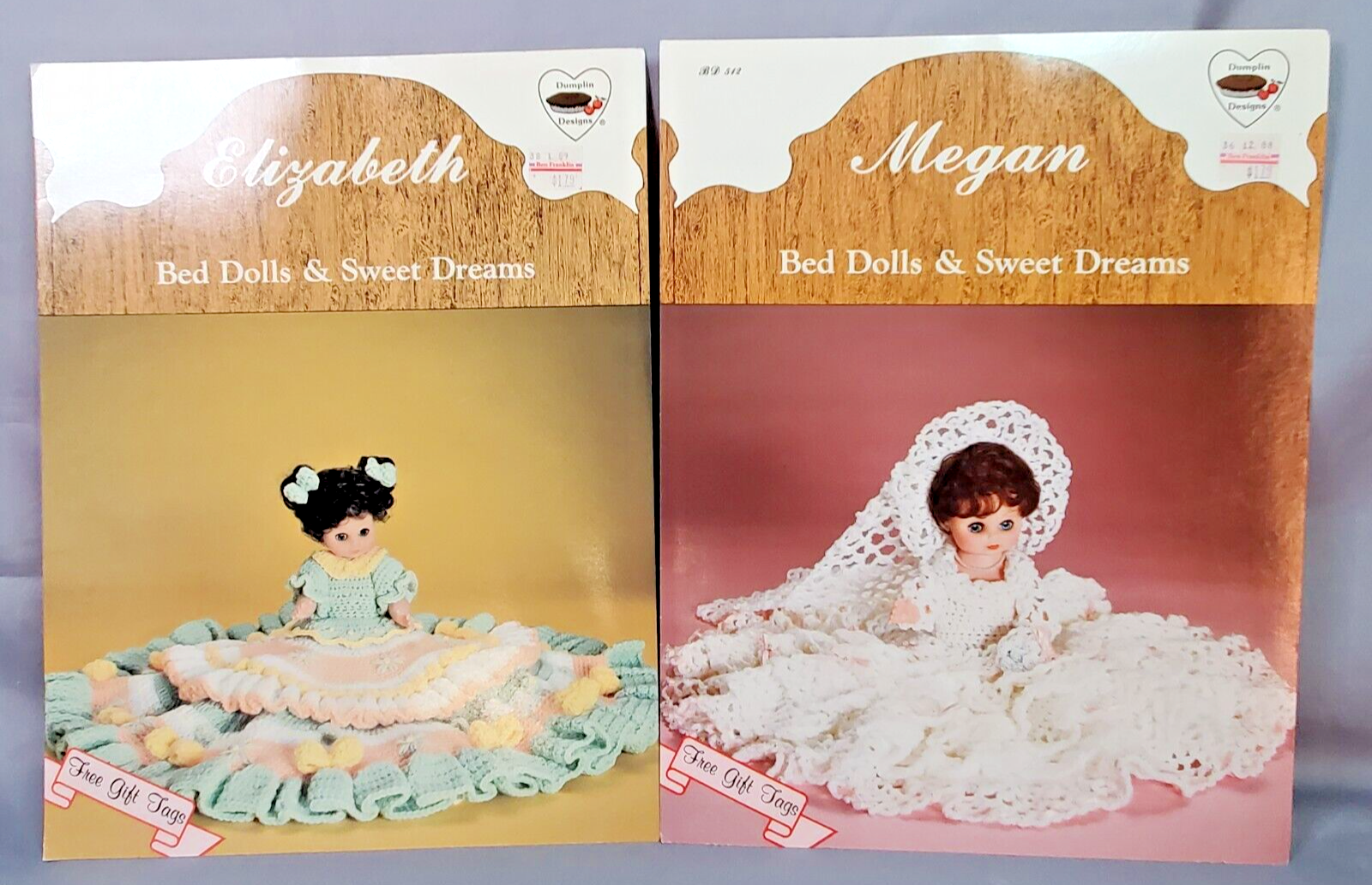 Dumplin Designs Crochet Patterns  13" Bed Dolls & Sweet Dreams Elizabeth & Megan - $9.85