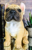 Realistic Lifelike French Bulldog Puppy Statue 6&quot;H Cute Frenchie Dog Fig... - £23.63 GBP