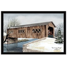 The Kissing Bridge 6 Black Framed Print Wall Art - $174.49