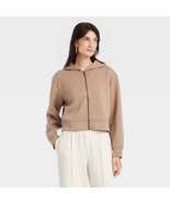 A New Day Women&#39;s Double Knit Full Zip Hoodie Sweatshirt X-LARGE Light B... - €19,78 EUR
