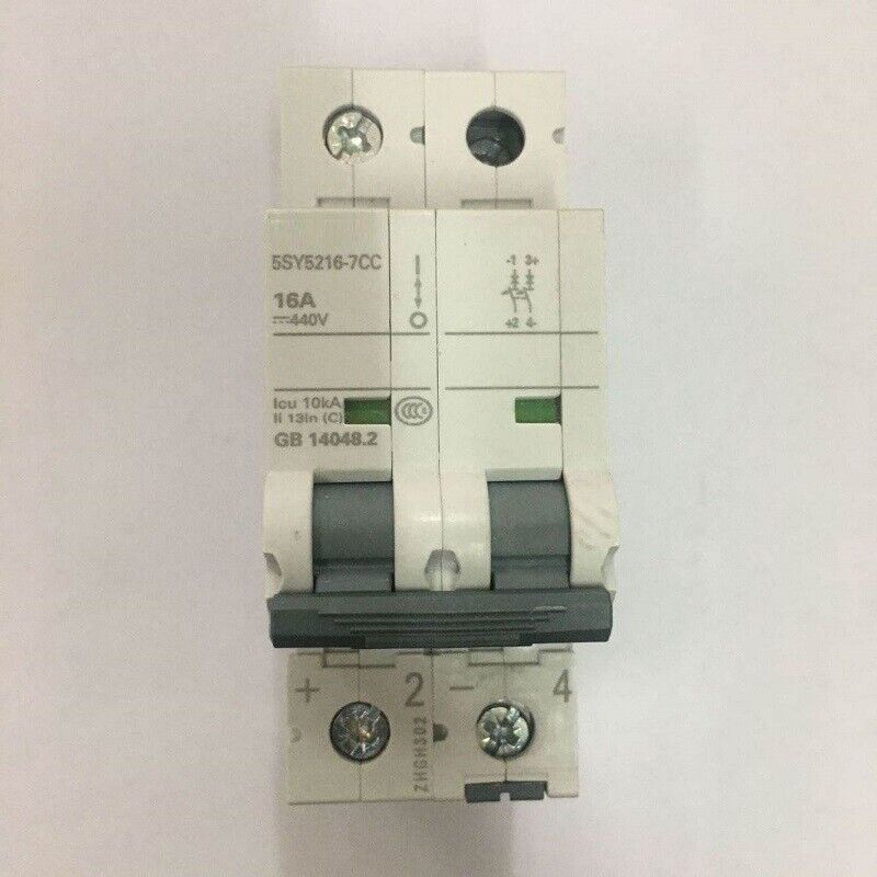 5SY5216-7CC For Siemens 2P 16A 440V DC Air-Opening Miniature Circuit Bre... - $54.64