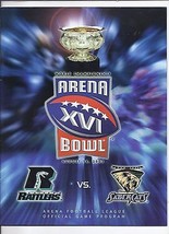 Arena Bowl 16 XVI Program 2002 Arizona Rattlers San Jose Sabercats AFL - £63.88 GBP
