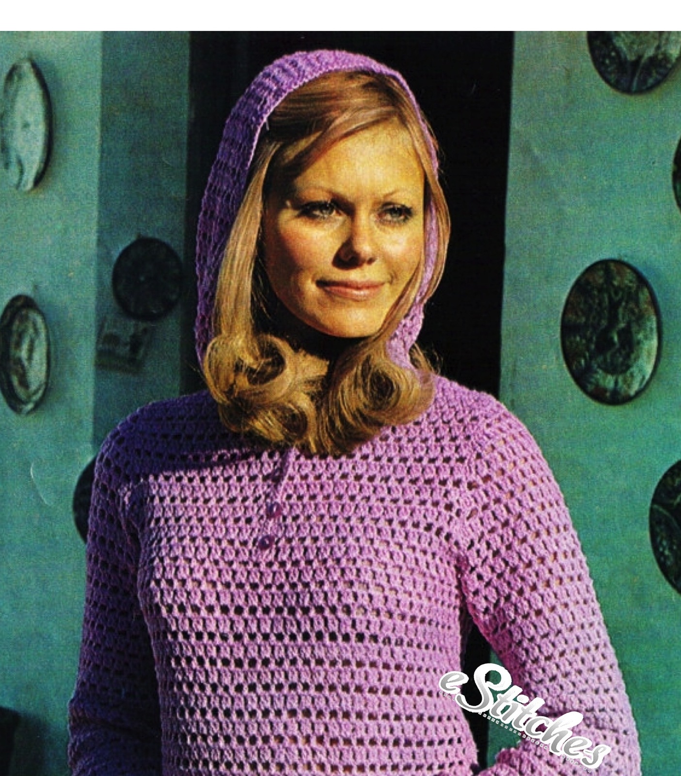 1970s Hooded Tunic or Hoodie Shirt - Crochet pattern (PDF 1972) - $3.75