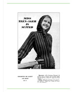 1940s Hooded Sweater 2 Color Stripes, Zip Front - Crochet pattern (PDF 9... - £2.95 GBP