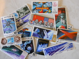 15 Vintage Soviet Union Postage Stamps With Space Themes; Excellent Condition - £3.80 GBP