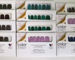 Color Street Nail Strips Lot Of 11 Purple Sparkles Solids Greens And More - £42.82 GBP