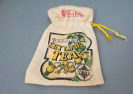 Mlesna Tea Drawstring Pouch Key Lime Pouch Only No Tea White with Yellow... - £7.09 GBP