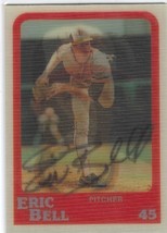 Eric Bell Auto - Signed 1987 Sportflics Rookies #1 ROOKIE CARD Baltimore Orioles - £4.77 GBP