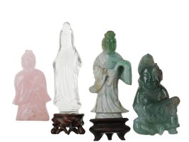 Collection of Antique Chinese Republic period Carved Jade, rose quartz, and rock - $643.50