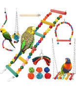 15Pc Bird Swing Chewing Toys Hammock Bell Cockatiels Conures Finches Bud... - £17.92 GBP