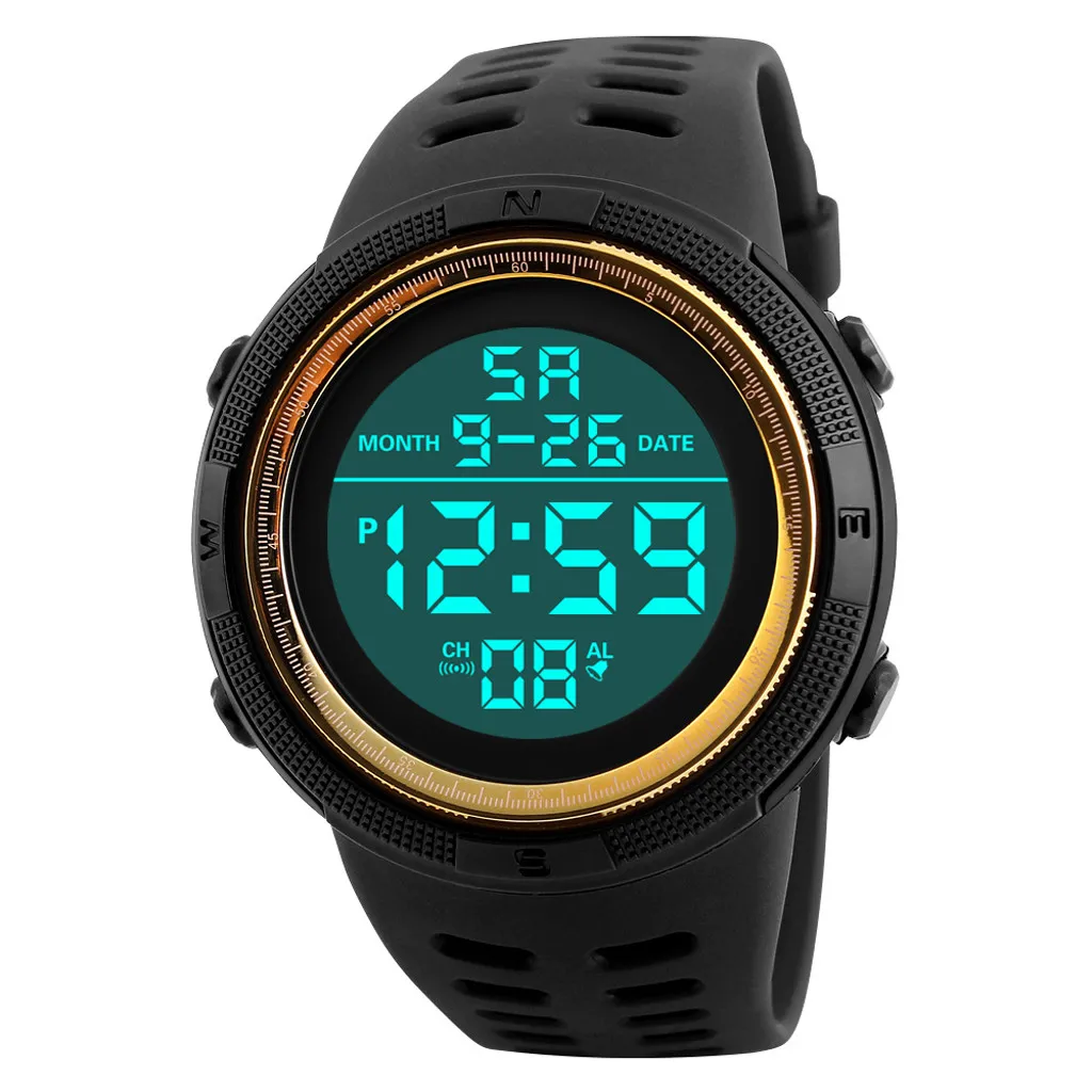 Honhx  Mens Digital Led Watch Date  Men Outdoor Electronic Watch Minimalist Fash - £52.88 GBP