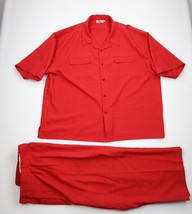 Vintage 90s Streetwear Mens 6XL 2 Piece Knit Wide Leg Pants Button Shirt... - €85,39 EUR
