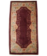Handmade antique Art Deco Chinese rug 2.2&#39; x 3.11&#39; (67cm x 121cm) 1920s ... - $12,236.16 MXN
