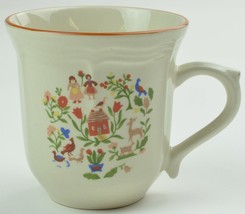 Gibson Designs Adamand Eve Flat Cup Teacup Tea Floral Flowers Stoneware China - £4.63 GBP