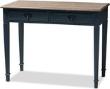 Baxton Studio Desks, One Size, Blue/Oak - £535.79 GBP