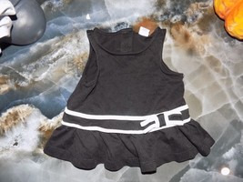 Janie And Jack Black/White Sleeveless Top Size 6/12 Months Girl&#39;s EUC - $20.44